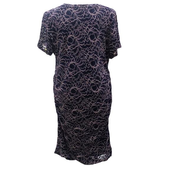 Motherhood Special Ocassion Party Maternity Dress Navy Blue Lace 3X - Picture 3 of 5
